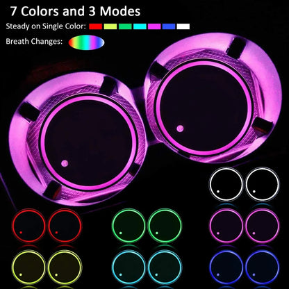 LED Car Cup Holder Light